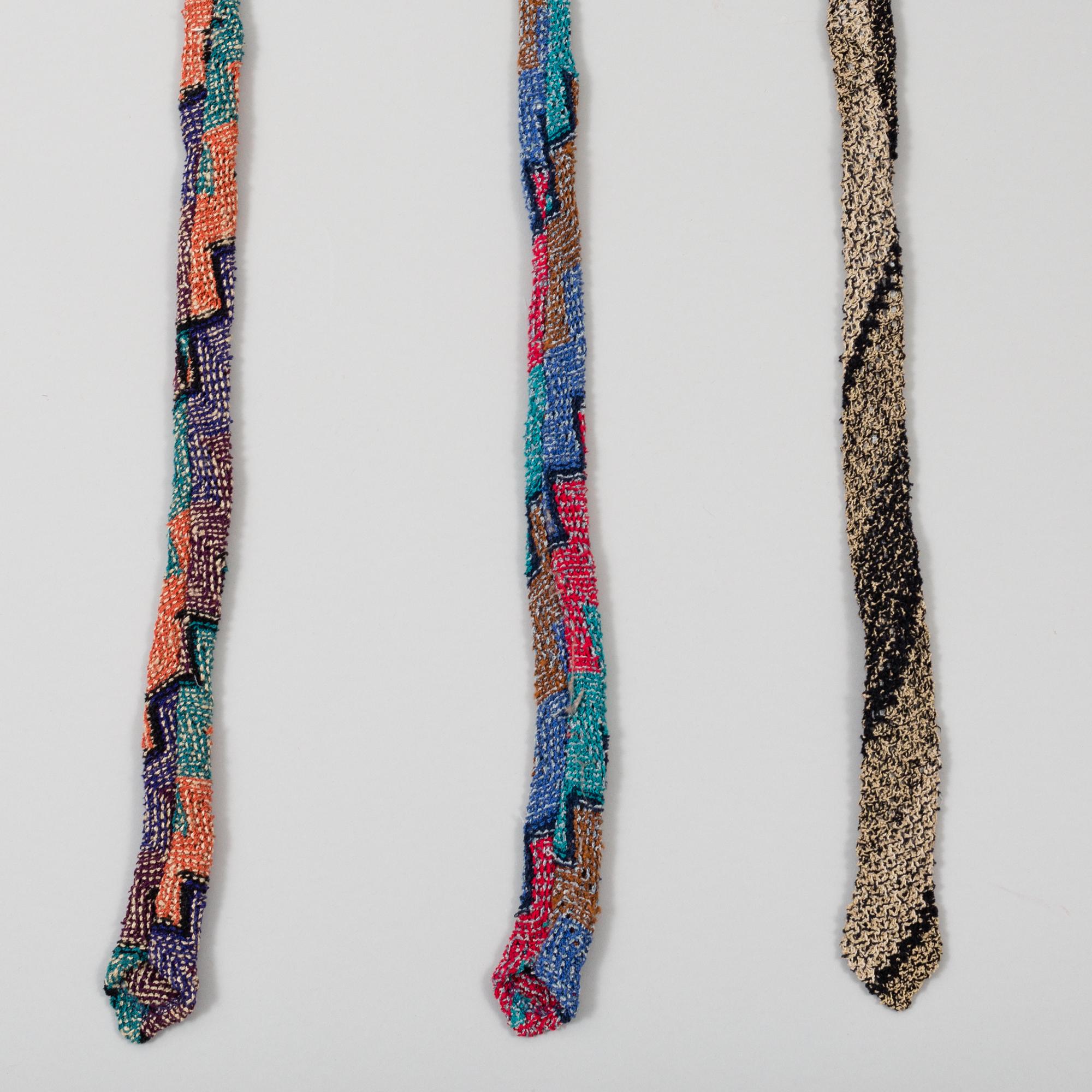 Three 1980s  Missoni ties.