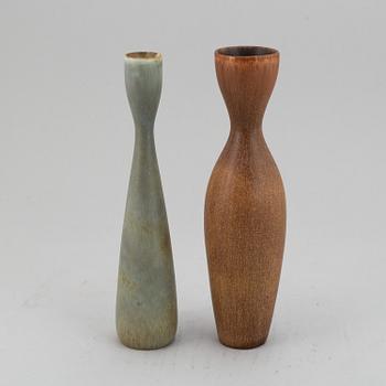 CARL-HARRY STÅLHANE, two stoneware vases, Rörstrand, Sweden 1950-60's.