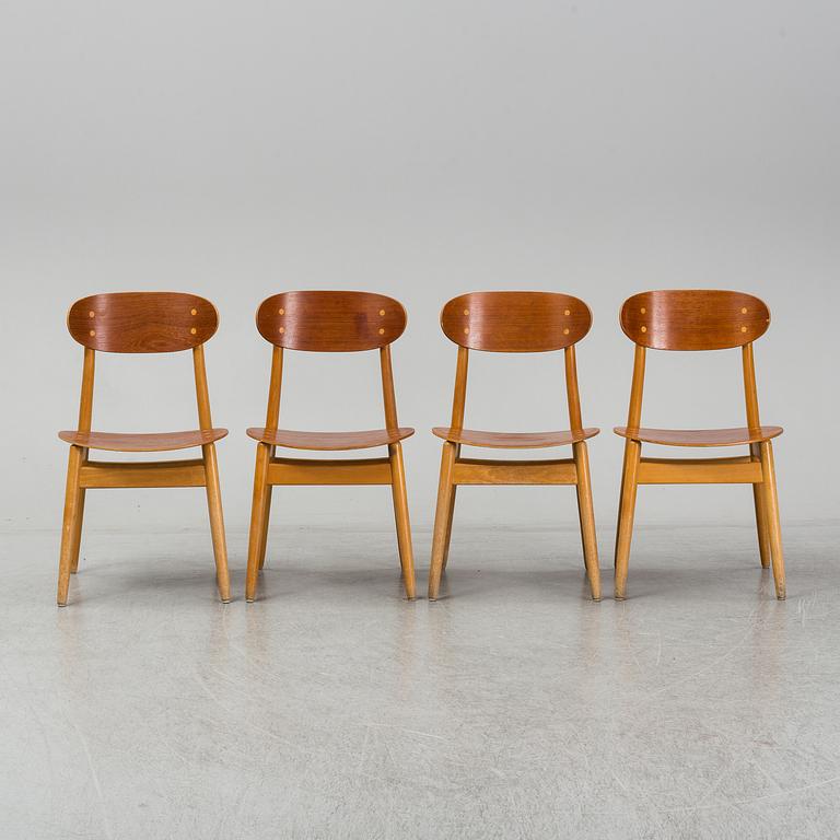 SVEN-ERIK FRYKLUND, stolar, 4 st, "Eva", Hagafors Stolfabrik AB, Nässjö, omkring ca 1960.