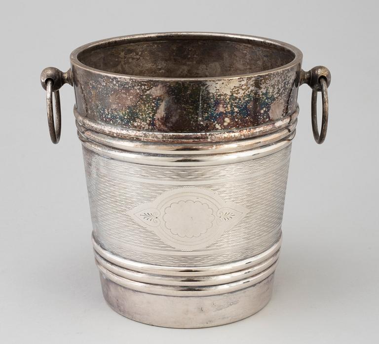 A first half of the 20th century silver plated champagne cooler.