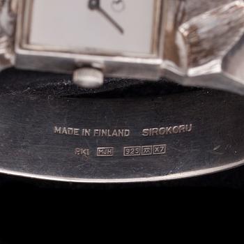 ARMBANDSUR, sterling silver, Matti Hyvärinen, Sirokoru, Åbo 1975.