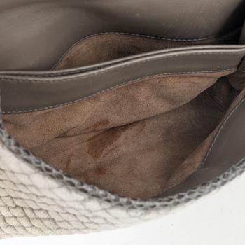 Bottega Veneta, 'Olimpia' quilted velvet shoulder bag.