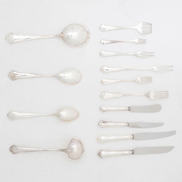 A swedish silver cutlery, 'Viktoria', CG Hallberg, Stockholm.