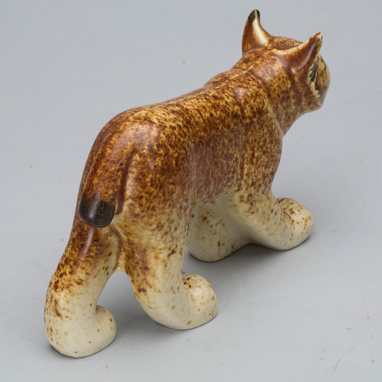 FIGURIN, stengods, "Lodjur", Lisa Larson, Gustavsberg.