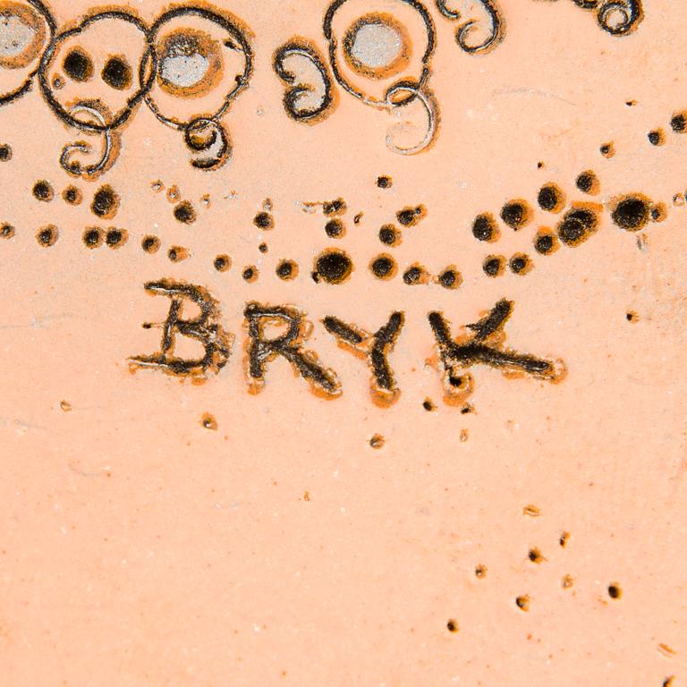 A CERAMICS WALL-RELIEF signed Bryk.