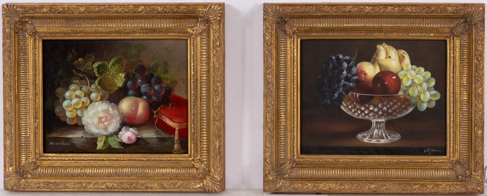 Unknown artists, still lifes, 2 pcs.