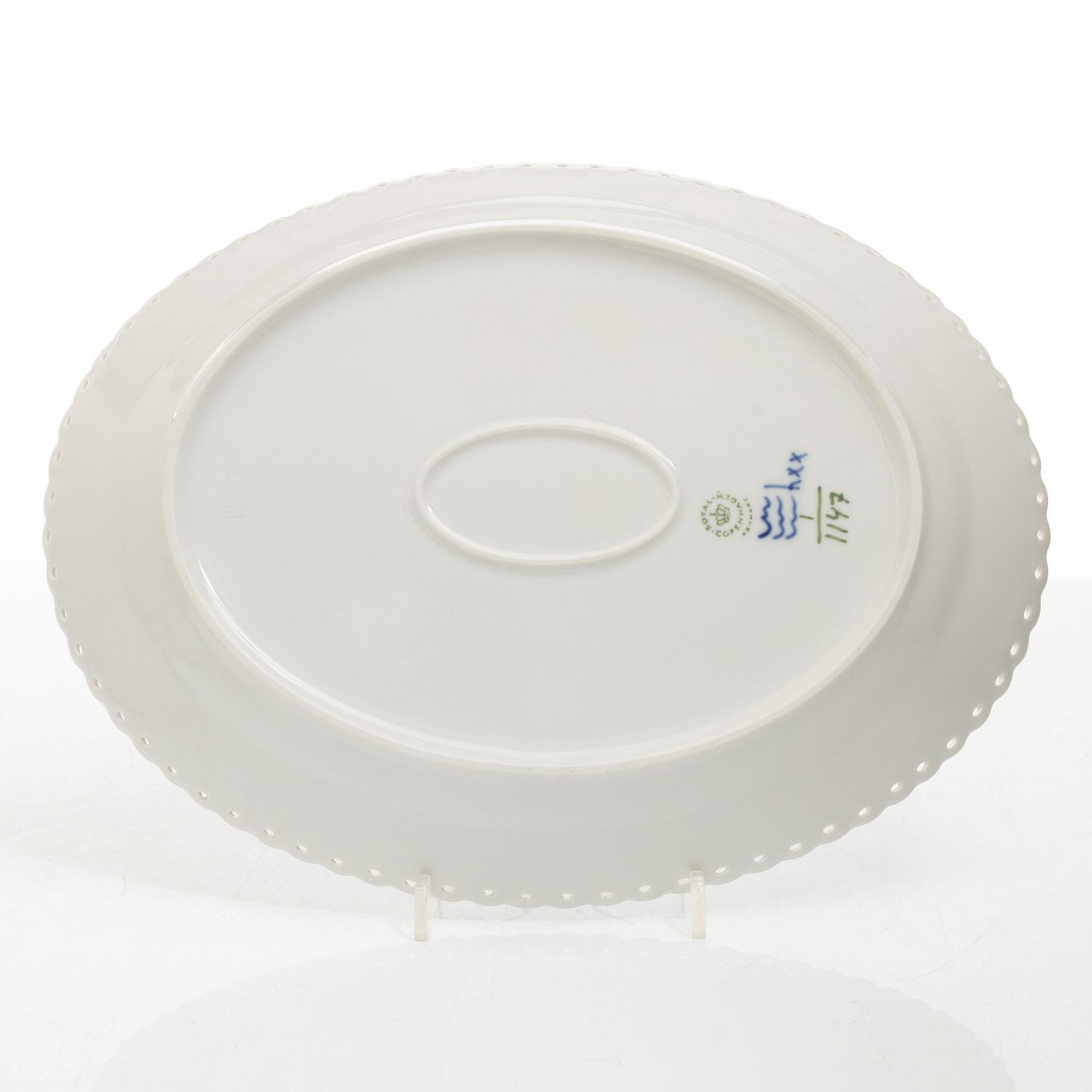 Dinner service, 45 pieces, porcelain, "Blue Fluted", Royal Copenhagen, Denmark.