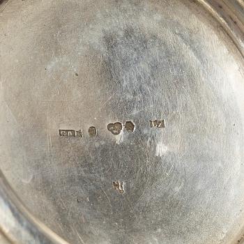 An art Nouveau, silver vase, GAB, 1913.