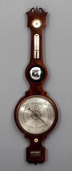 BAROMETER, märkt P. Bianchi, Regency, England, 1800-tal.