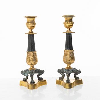 Candelabra, a pair. Late Empire style, late 19th century.