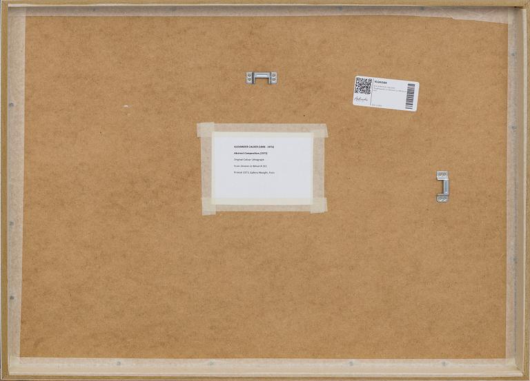 ALEXANDER CALDER, färglitografi. Ur Derriere Le Miroir nr 201.