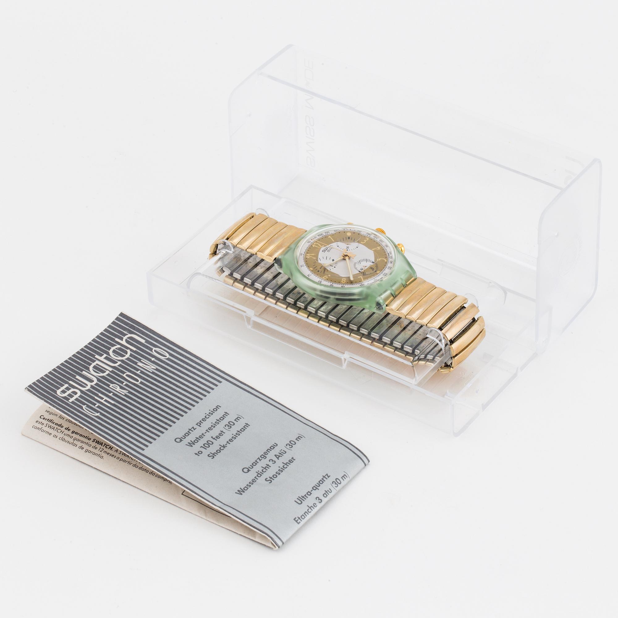 SWATCH, Chrono, Golden Globe, armbandsur, 37.3 mm.