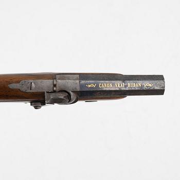 A French percussion pistol, mid 19th Century.