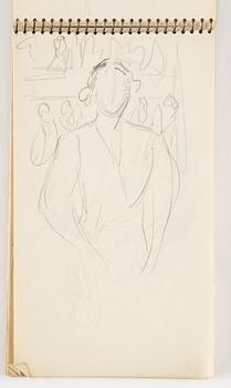 Lotte Laserstein, 4 skissböcker med blyertsteckningar.