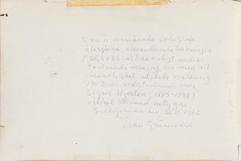 Sigrid Hjertén, akvarell på papper, signerad SH.