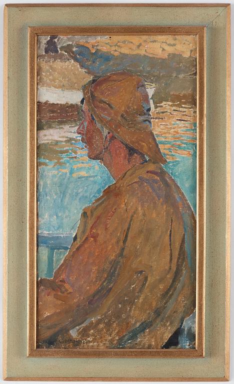 Carl Wilhelmson, "Skeppare i oljekläder" (Skipper in oilskins).