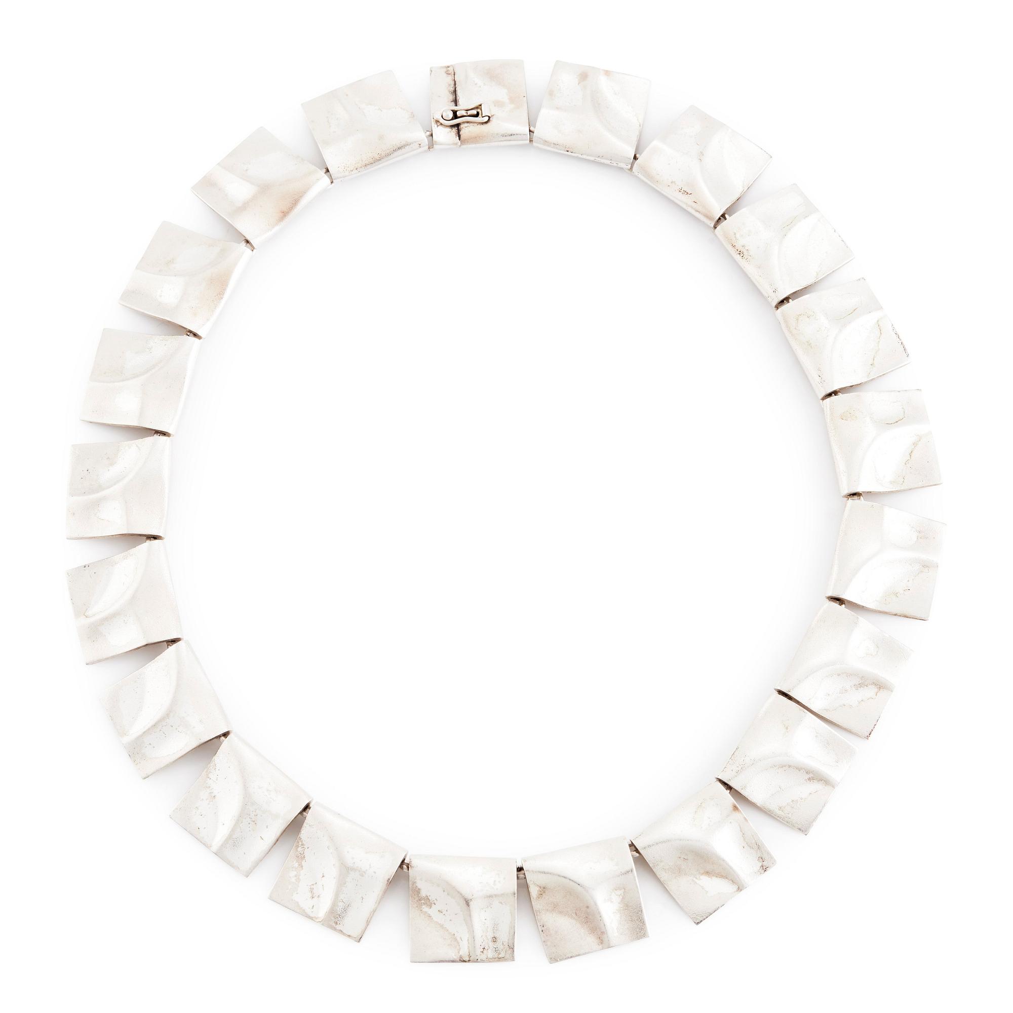 Björn Weckström, collier sterlingsilver "Galaktiska toppar", Finland 1985.