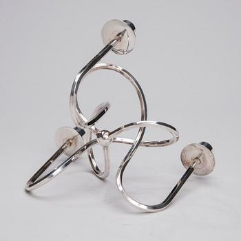 LJUSSTAKE, "Vänskapsknuten" försilvrad, Josef Frank för Svenskt Tenn, formgiven 1938.