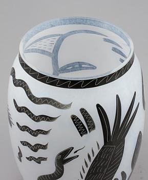 VAS, glas, Ulrica Hydman-Vallien, Kosta Boda, sent 1900-tal.