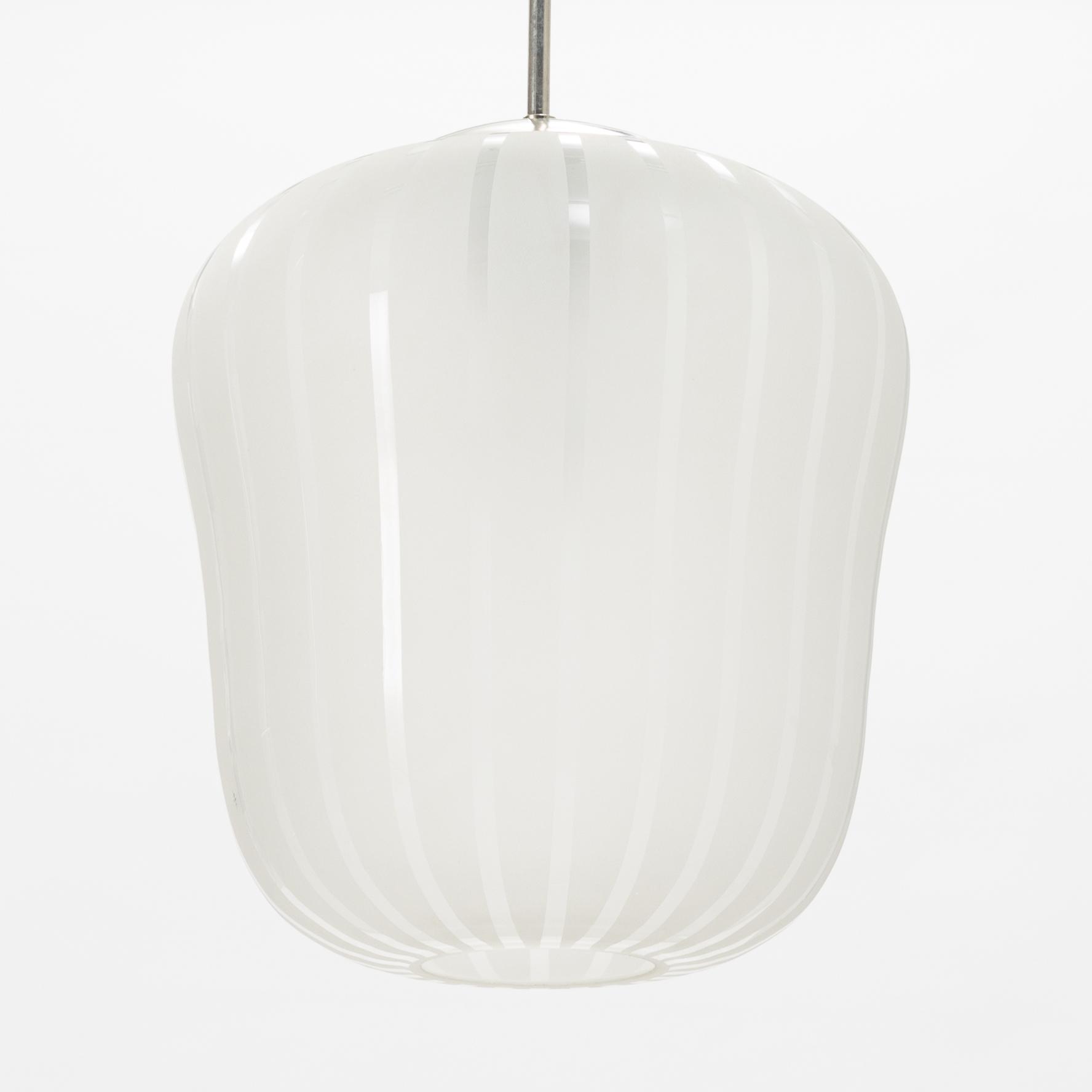 A Swedish Modern glass ceiling light, Orrefors, 1940's.
