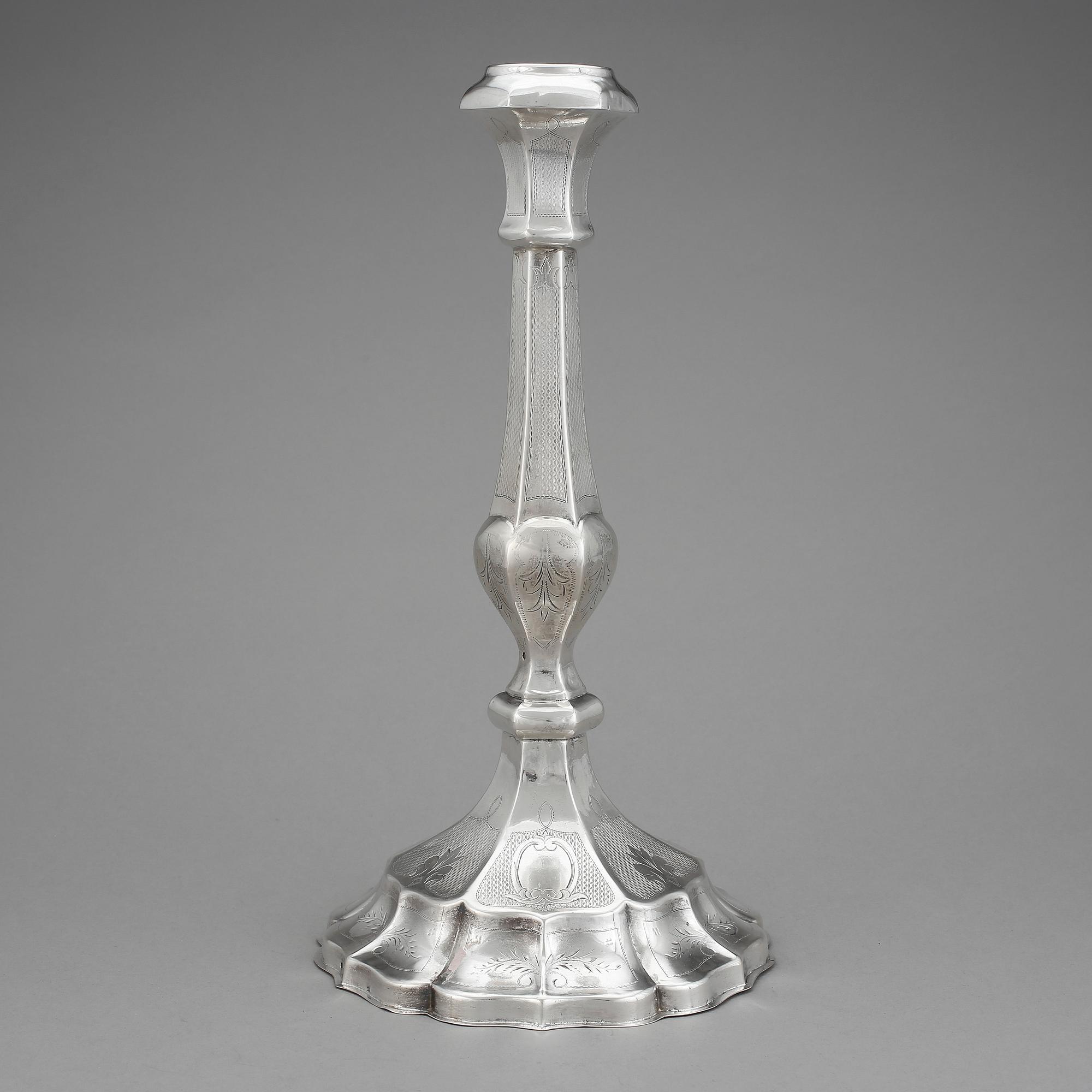 LJUSSTAKE, silver, Österrike-Ungern 1867-1872. Vikt ca 458 gram.