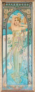 ALPHONSE MUCHA, efter,  affischer, 4 st, 1900-talets andra hälft.