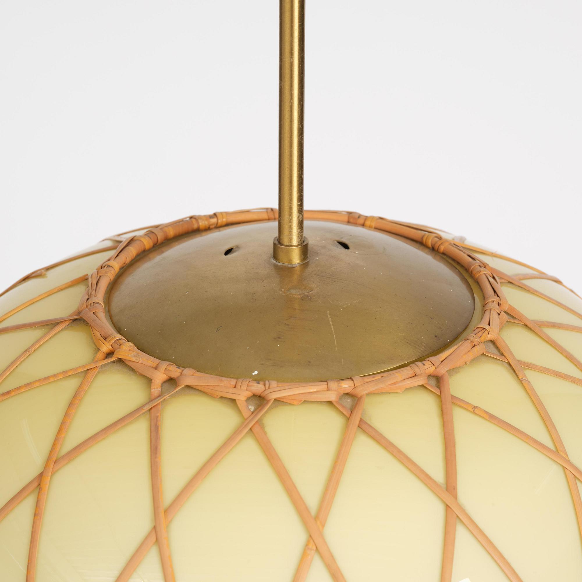 Harald Notini, a pair of ceiling lamps model 11555, Arvid Böhlmarks Lampfabrik, Stockholm, 1940s.