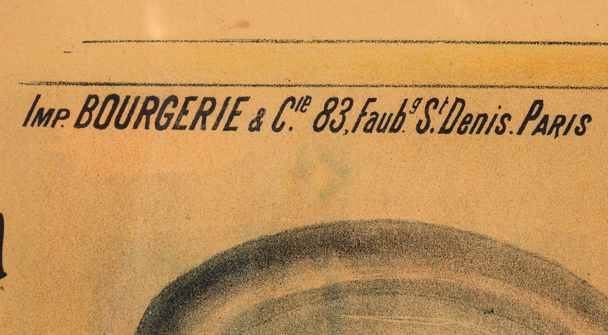 A lithographic vintage poster, 'Voitures Prosper Lambert', France, early 20th Century.