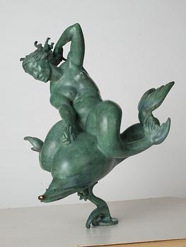 Carl Milles, Solglitter", "Najad på delfin.