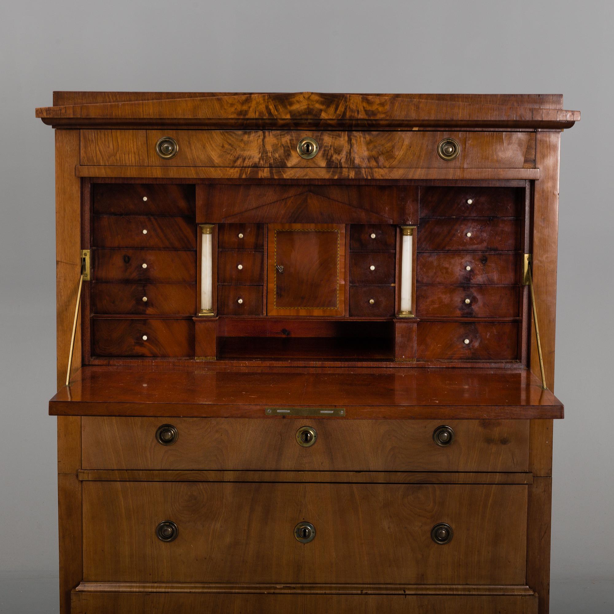 An Empire secretaire, Stockholm, first half of the 19th century.