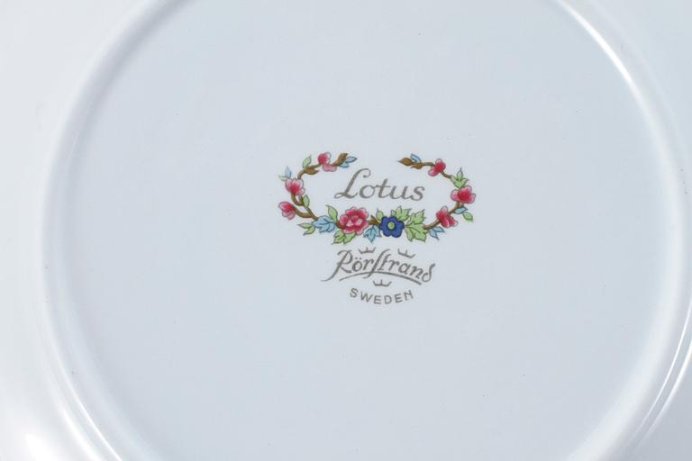 MATSERVIS, 30 delar, porslin, "Lotus", Rörstrand, 1956-1971.