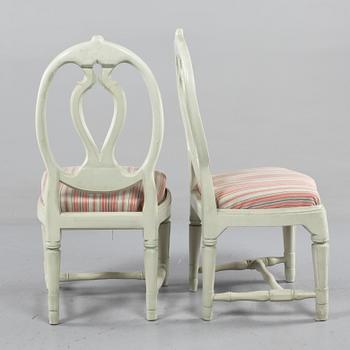 STOLAR, ett par, så kallade Svenska modellen, gustavianska, omkring år 1800.