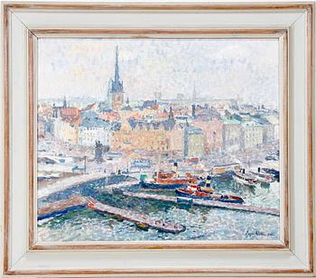 EDGAR WALLIN, olja på duk. Sign och dat 1951.