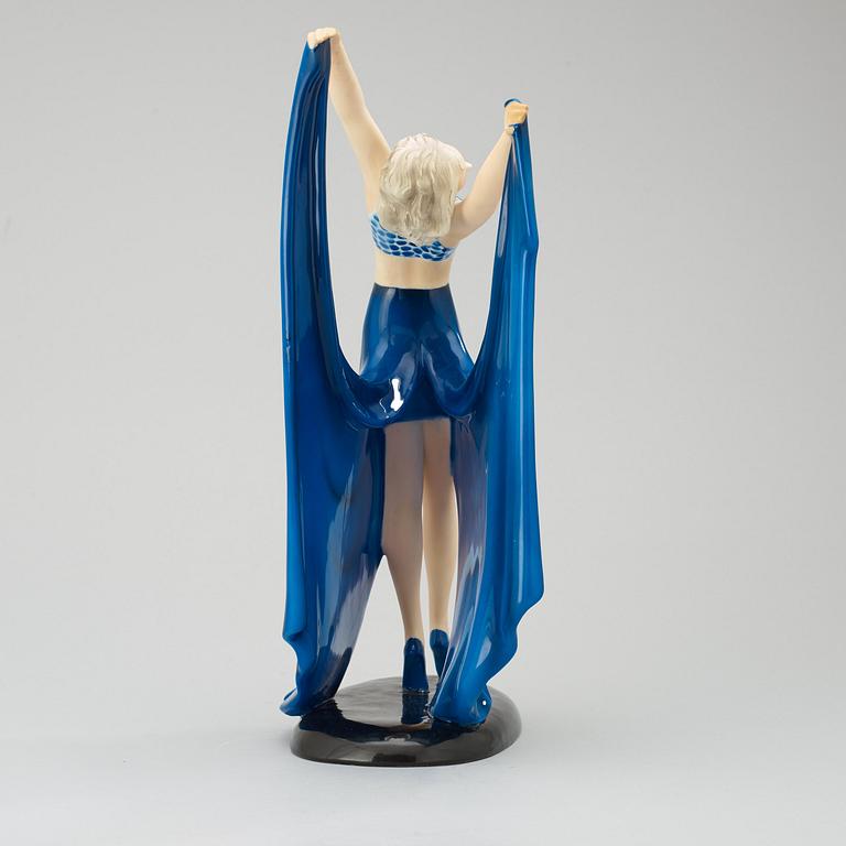 A Stephan Dakon creamware figure, 'Beauty', Goldscheider, Germany, model 7195.