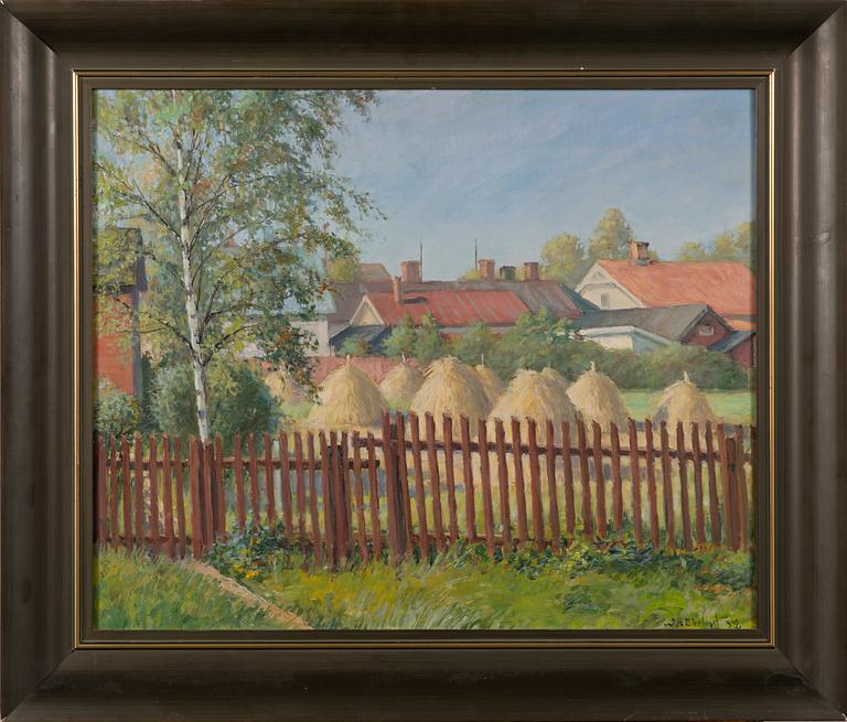 JOHN RAFAEL EKELUND, oil on board, signed and dated-32.
