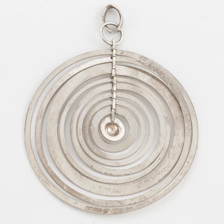 TAPIO WIRKKALA, silver moon pendant.