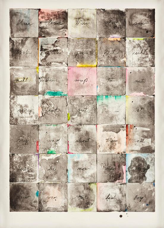 Jim Dine, "Wall chart II" .