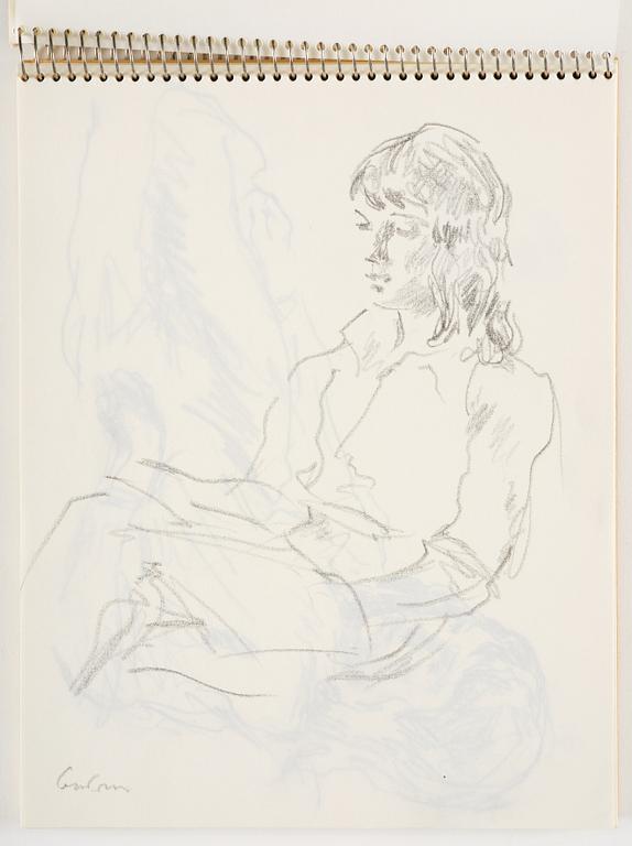 Lotte Laserstein, Sketchbook with approximately 42 drawings, of which 1 is signed.