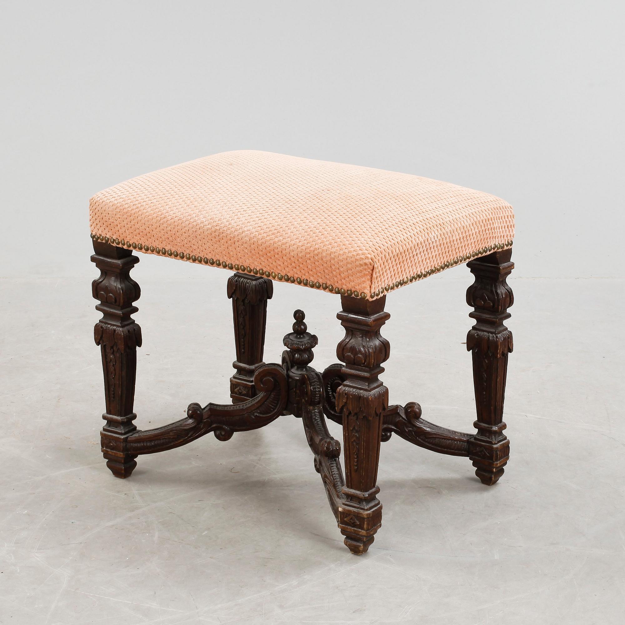 TABURETT, barockstil, 1800-talets slut.