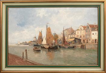 Karl Wagner, Harbour View from Rotterdam.