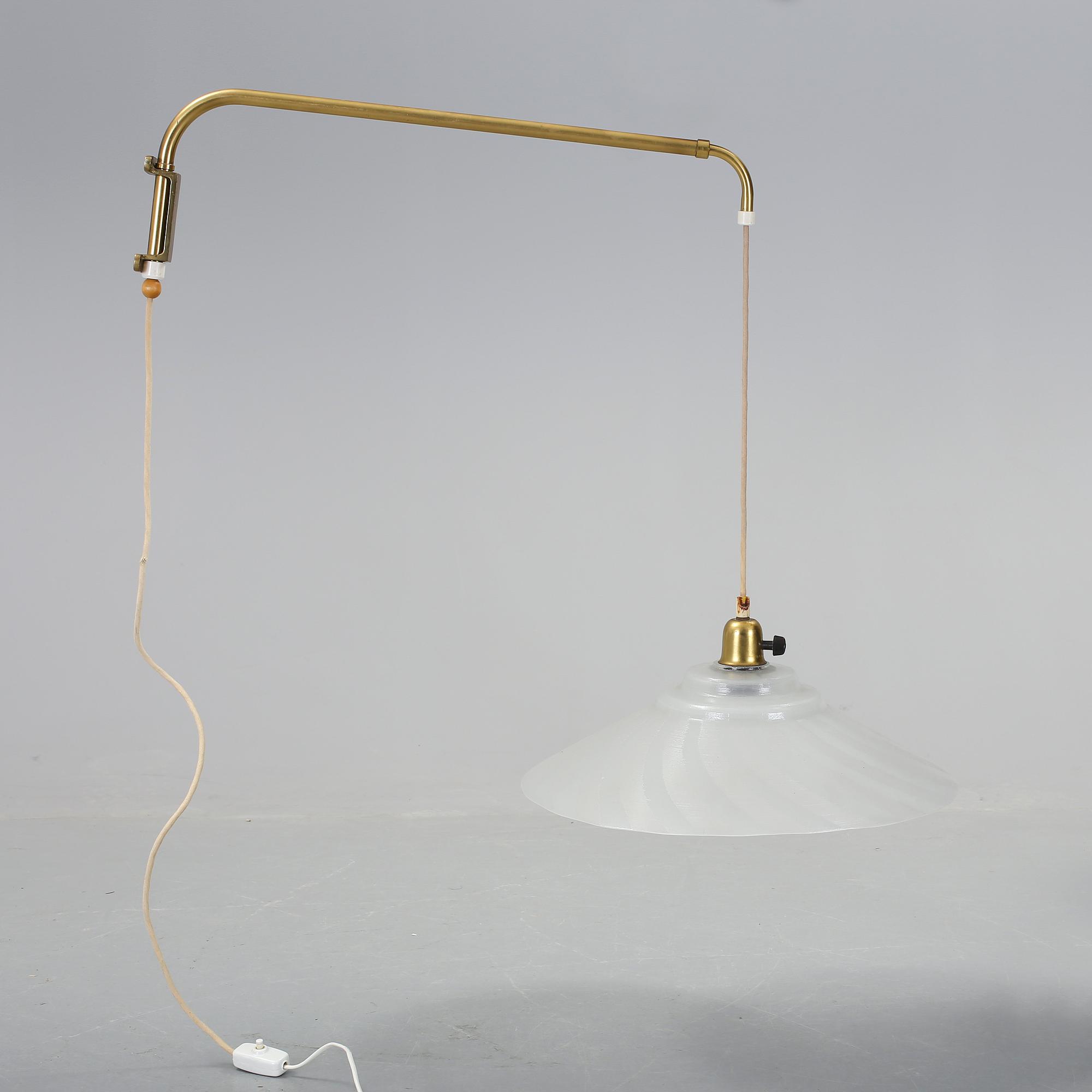 VÄGGLAMPA, 1900-talets andra hälft.