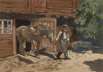 Carl Oscar Borg, Man med häst.