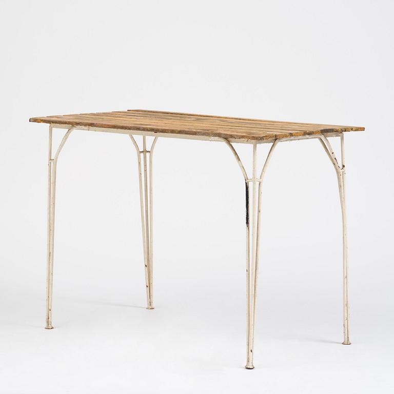 Hans Bergström, a five-piece garden furniture set, ateljé Lyktan, Åhus, 1940s-50s.