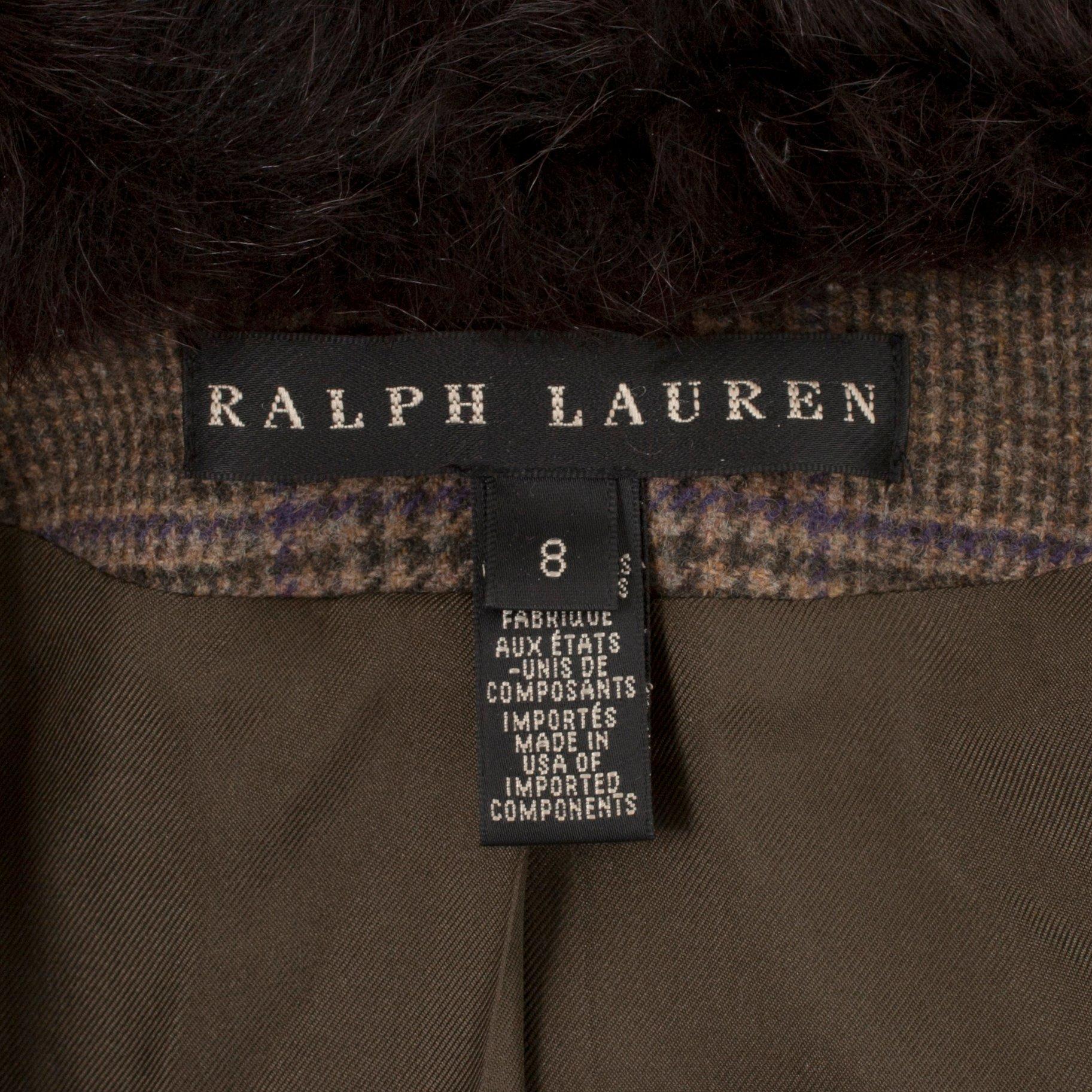 RALPH LAUREN, kavaj med löstagbar pälskrage, enligt etikett storlek 8.