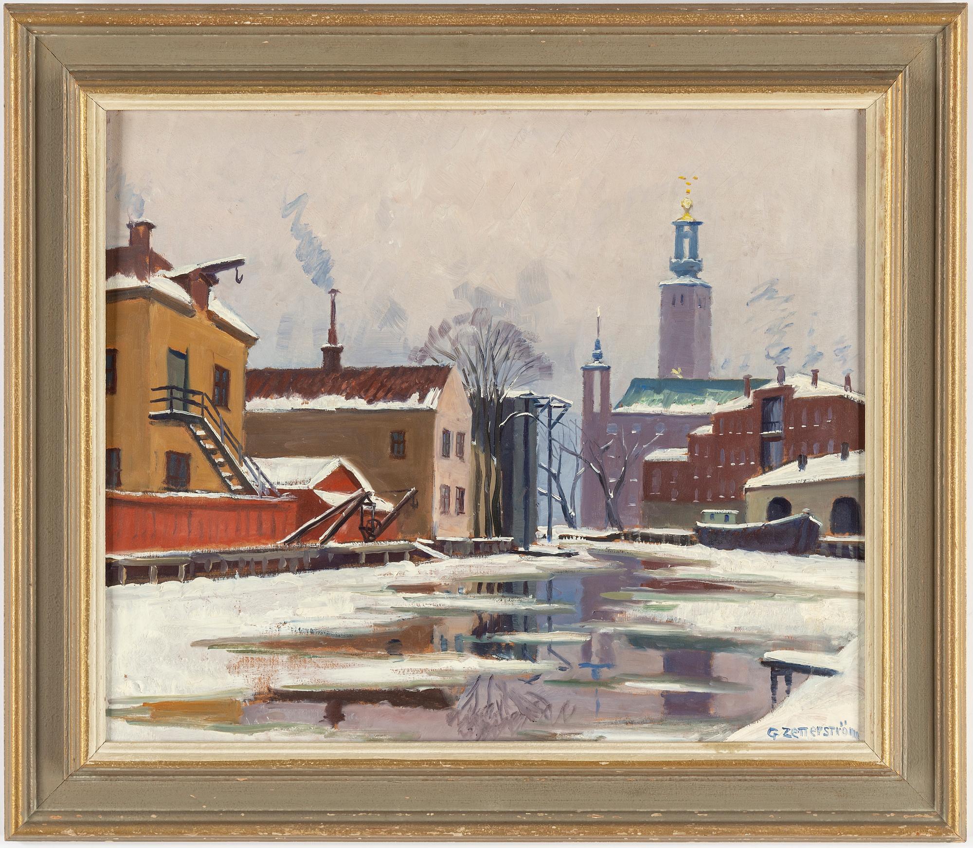 GUNNAR ZETTERSTRÖM, olja på pannå, signerad.