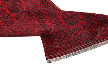 A runner carpet, Afghan, c. 380 x 94 cm.