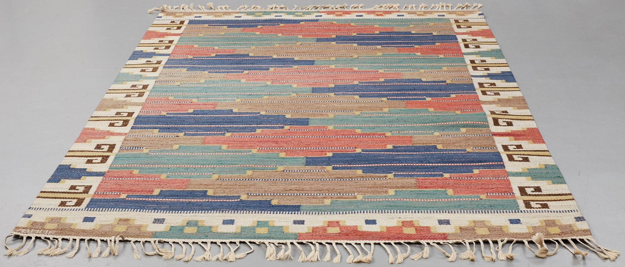 Märta Måås-Fjetterström, A CARPET, "Blå heden", flat weave, ca 273,5 x 181,5 cm, signed AB MMF.
