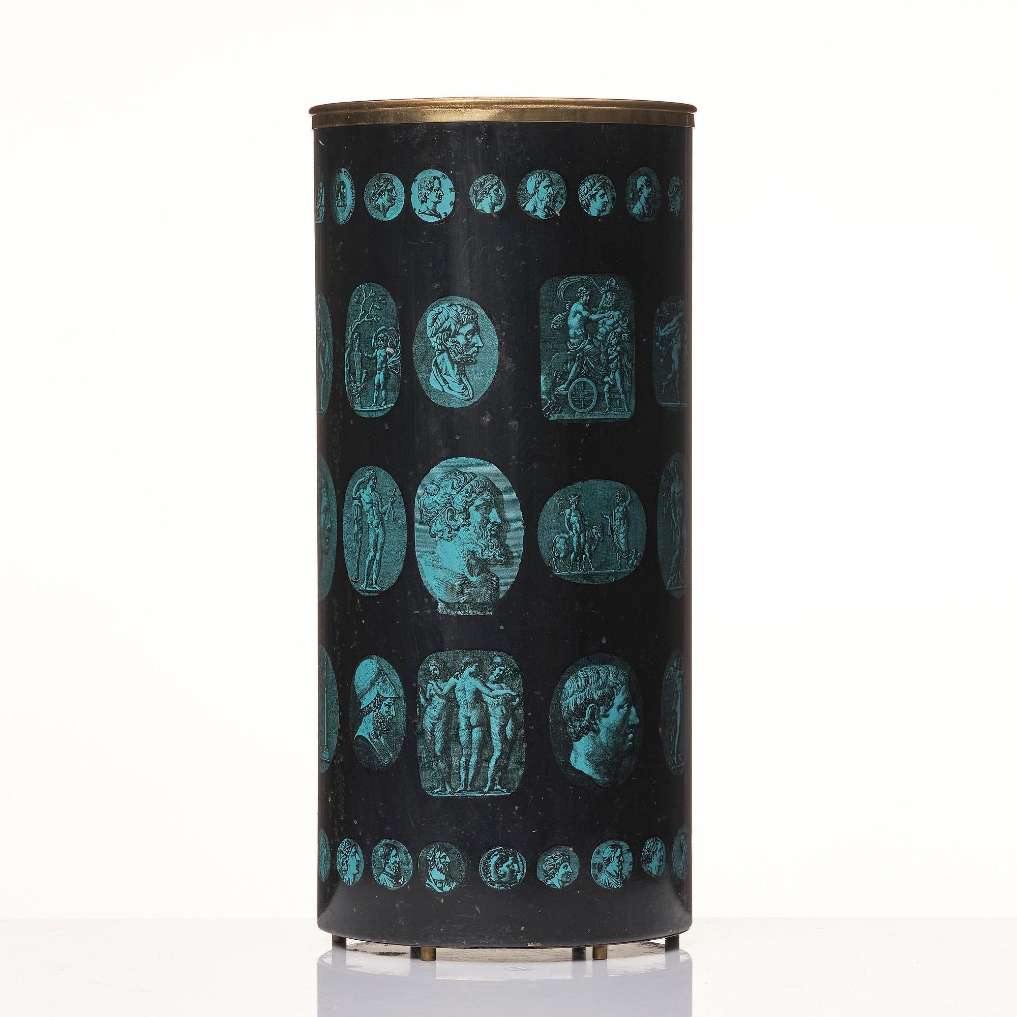 Piero Fornasetti, a "Cammei" umbrella stand, Milano, Italy, ca 1960s.