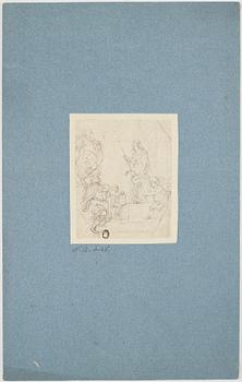 VENETIAN SCHOOL, unsigned. pencil 13.5 x 11 cm.