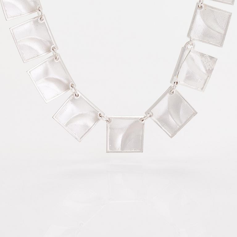 Björn Weckström, Halsband "Galaktiska toppar", sterlingsilver. Lapponia 1973.